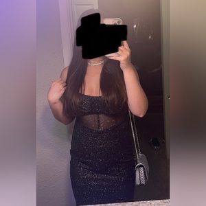 Long black glittery dress from Windsor